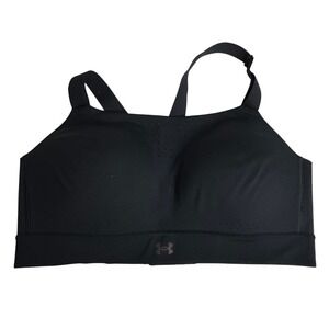 Under Armour Black High Support Sports Bra 38D Perforated Back Clasp Closure